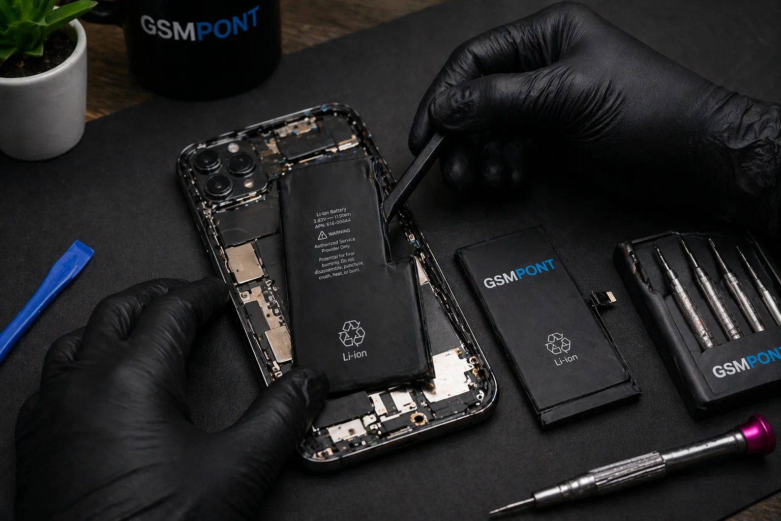 Mobiltelefon akkumulátor csere