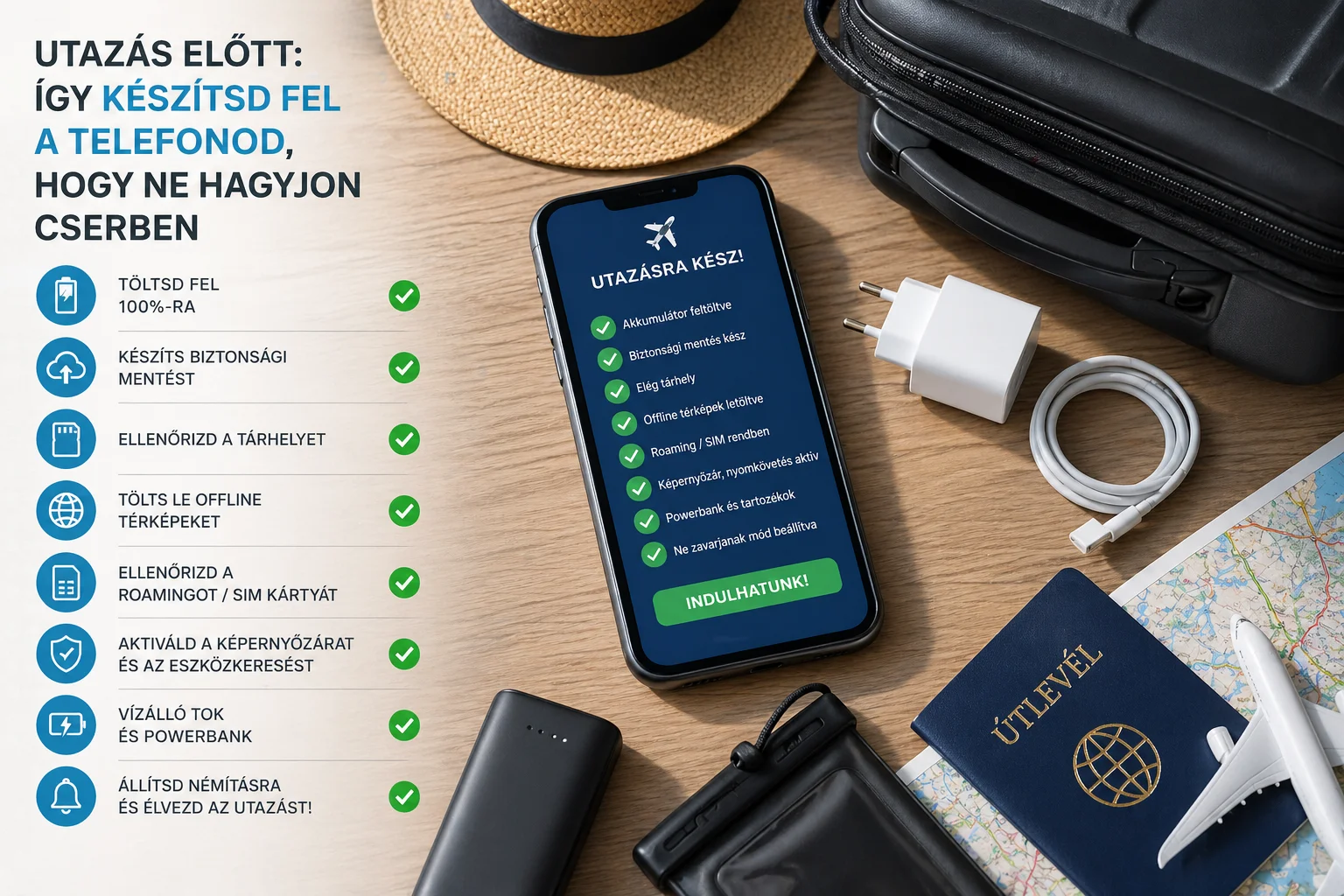 Utazás előtt: így készítsd fel a telefonod, hogy ne hagyjon cserben