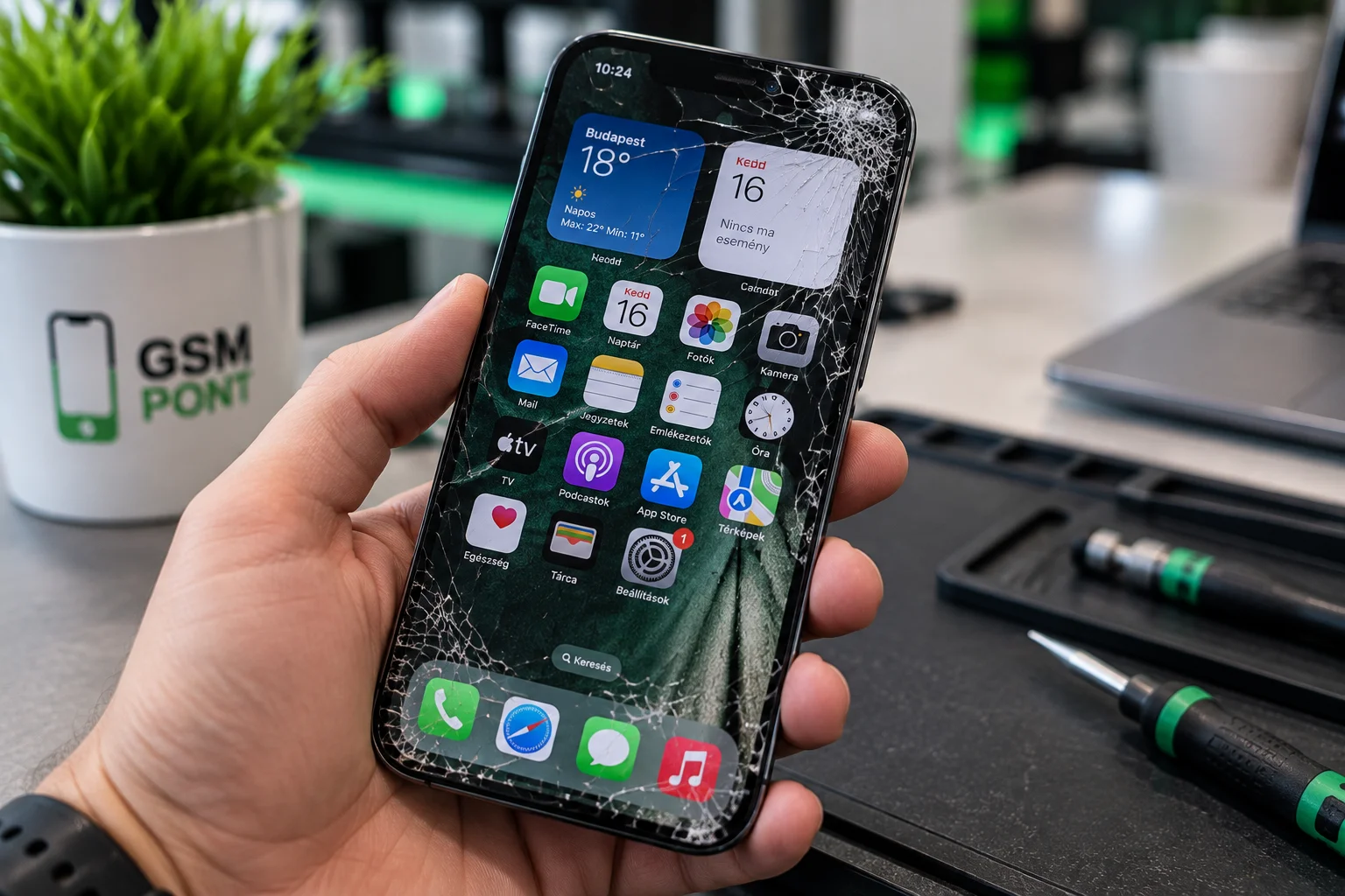 Betört a telefon kijelzője, de még működik – meddig használható így?